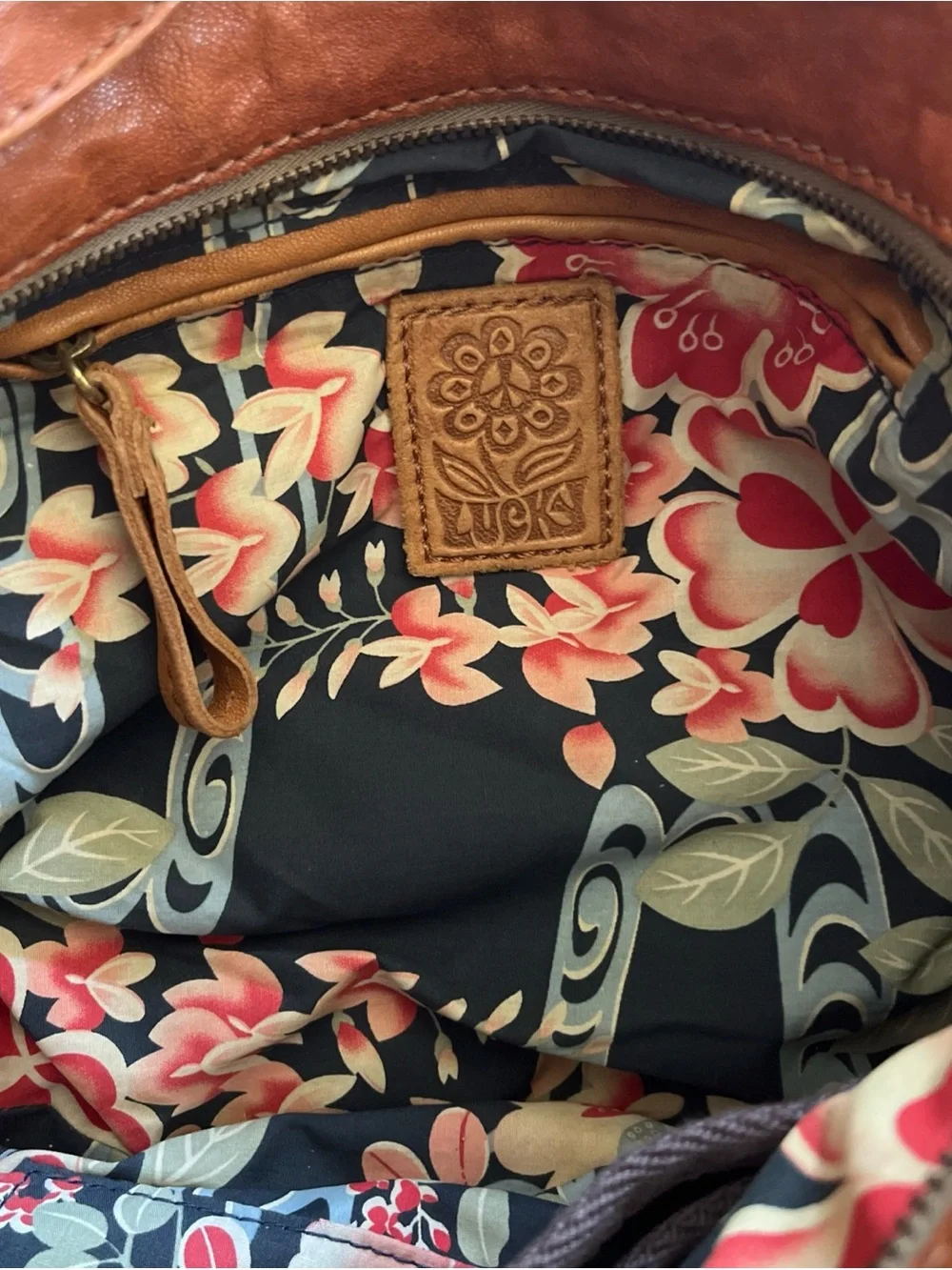 Vintage Lucky Brand 90s Crescent Slouch Hobo Leather Shoulder Bag 🍀